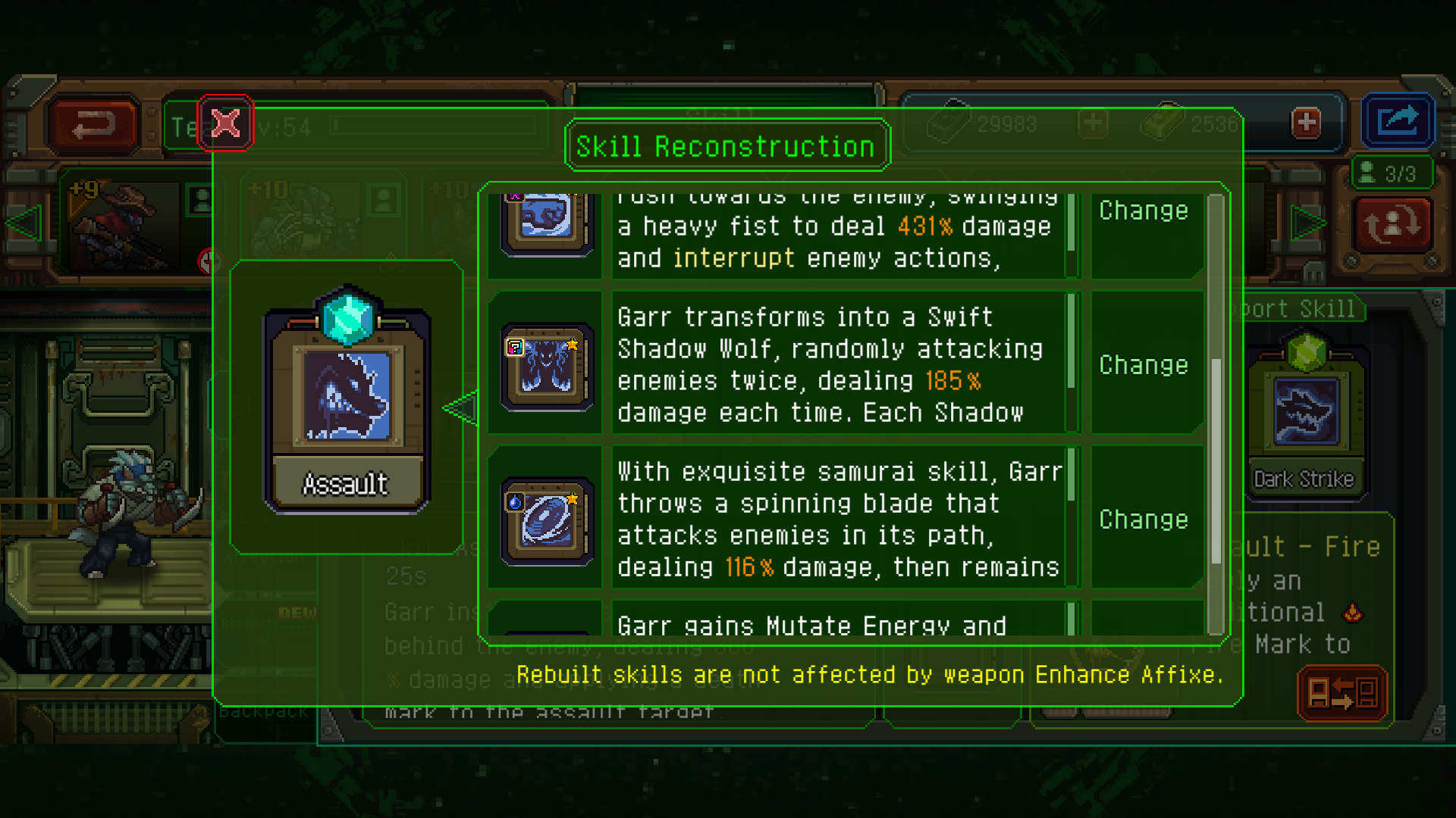 Skill Reconstruction